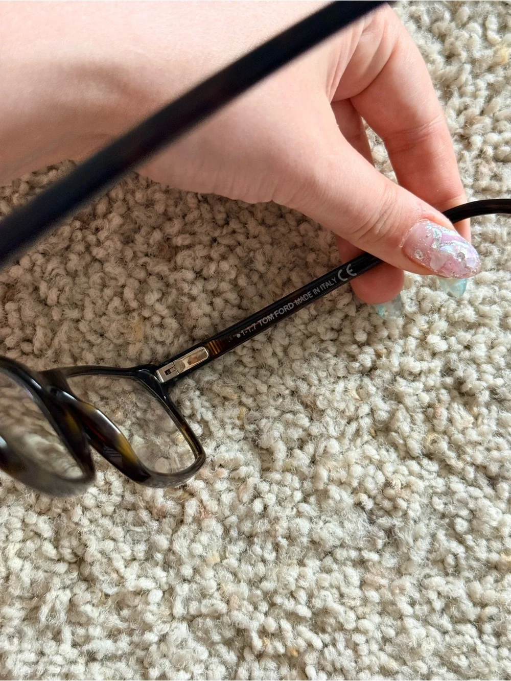 Tom Ford Tortoise Shell Rectangular Glasses - Brown Tortoise with Gold Accents